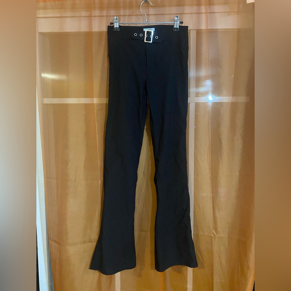 Garage Black Belted Trousers